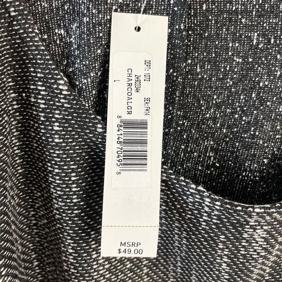 NWT Sharagano Gray Sweater Top Size L - Picture 7 of 8